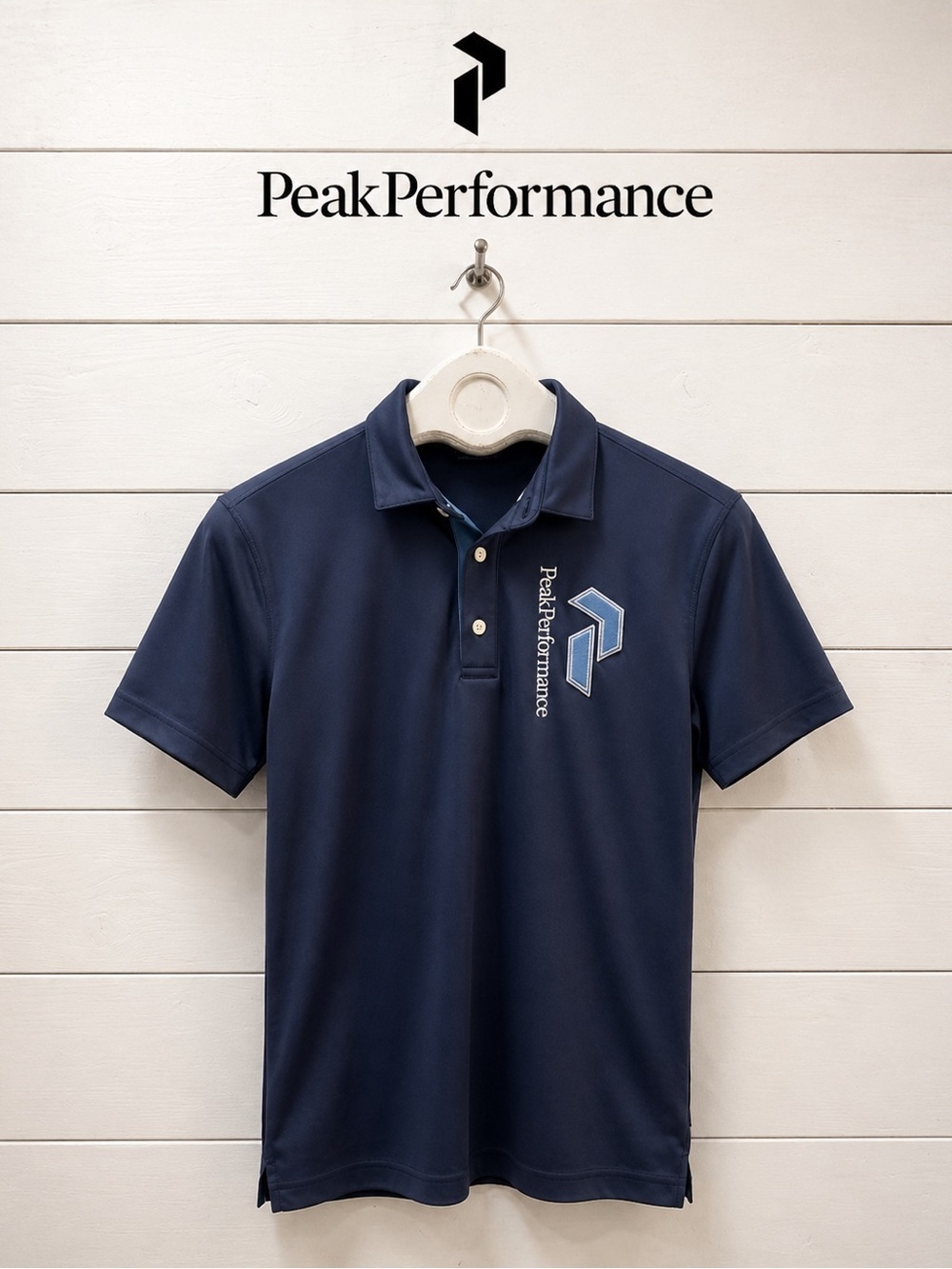 PEAK PERFORMANCE Navy Performance Polo Shirt M